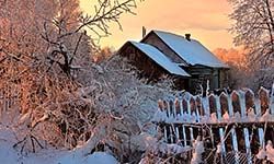 Звуки деревни зимой: скрип снега, красота природы